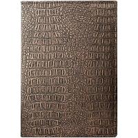 Папка-меню А4 на винтах «Крокодил»;кожезам.;,H=85,L=325,B=250мм;бронз.