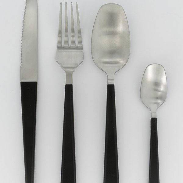 Ложка чайная «Трапе»;сталь нерж.;,L=140/45,B=27мм;металлич.,черный