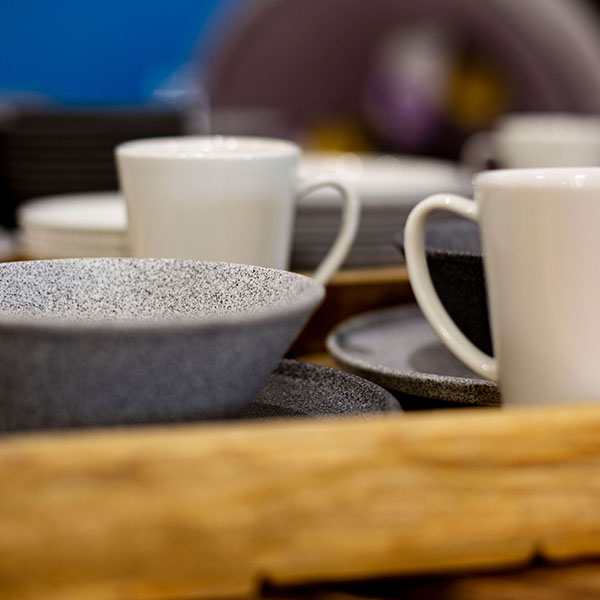 Салатник «Гранит»;фарфор;1л;D=20см;серый