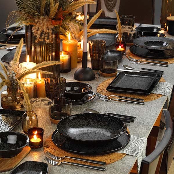 Тарелка «Нанокрем Блэк» с бортом;фарфор;D=200,H=16мм;черный