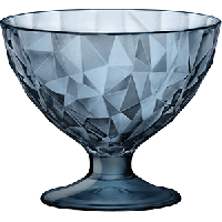 Креманка «Даймонд»;стекло;220мл;D=102,H=86мм;синий