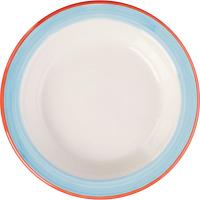 Блюдце «Рио Блю» для масла;фарфор;D=11,H=2см;белый,синий