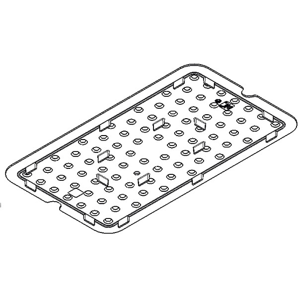 Дренаж для гастроемкости GN 1/1;поликарбонат;,L=53,B=32,5см;прозр.