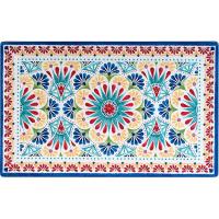 Блюдо для подачи «Арабеск»;пластик;,H=20,L=530,B=325мм;голуб.,коричнев.