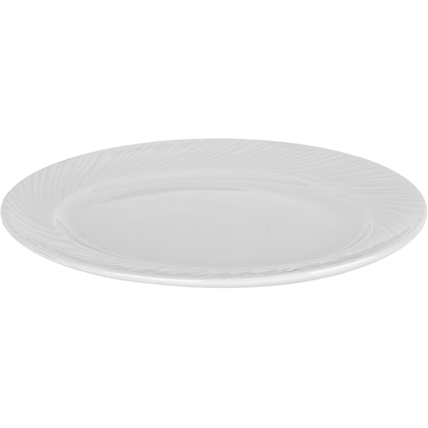 Блюдо «Спайро» овальное;фарфор;,H=7,L=200,B=160мм;белый