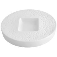 Тарелка глубокая «Минерал» с квадратной выемкой;фарфор;D=23,7см;белый
