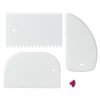 Набор шпателей кондитерских (3 шт.);нейлон;белый