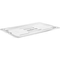 Крышка для гастроемкости GN 1/1 вырез для ложки;поликарбонат;,L=53,B=32,5см;прозр.