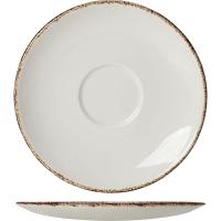 Блюдце «Браун Дэппл»;фарфор;D=15/5см;белый,коричнев.