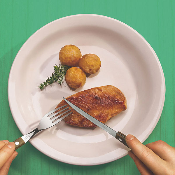 Вилка столовая с деревянной ручкой набор[3шт];сталь,дерево;,L=190/65,B=10мм;металлич.