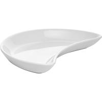 Блюдо «Монако Вайт» полумесяц;фарфор;205мл;D=202,H=10,L=200,B=110мм;белый