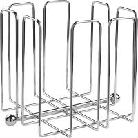 Салфетница;сталь нерж.;,H=18,5,L=19,B=19см;металлич.