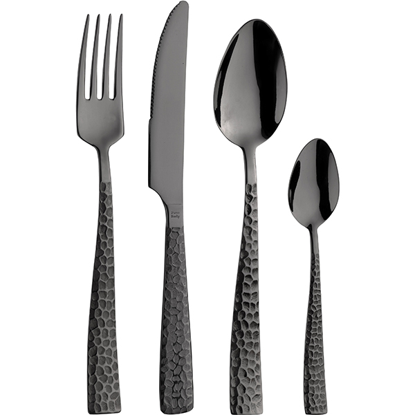 Вилка десертная «Пэлас Мартеллато Трэжер Блэк»;сталь нерж.;,L=18,2см;черный