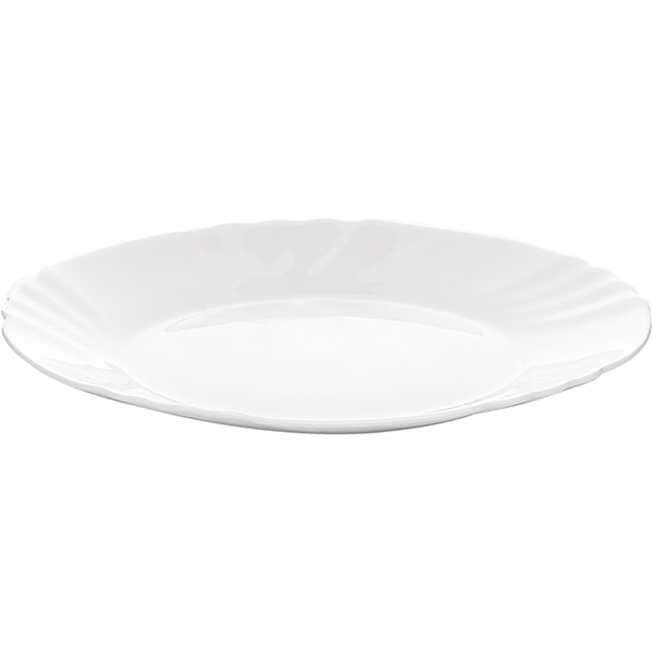 Тарелка «Эбро»;стекло;D=200,H=15мм;белый