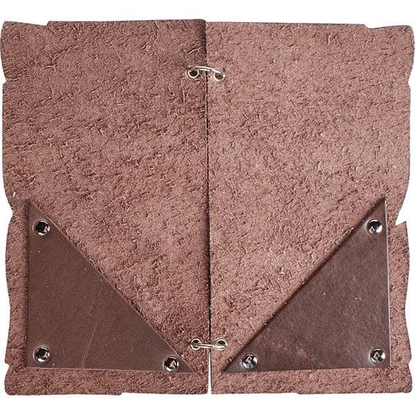 Папка для счетов на кольцах;кожа;,L=22,B=12см;коричнев.