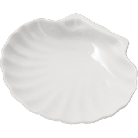 Блюдо «Кунстверк» ракушка;фарфор;D=140,H=13,L=140,B=40мм;белый