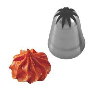 Насадка кондитерская «Закрытая звезда»;сталь нерж.;D=35/7,H=50мм;металлич.