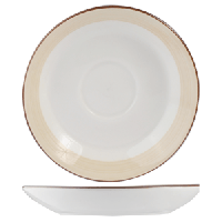 Блюдце «Чино»;фарфор;D=150,H=17мм;белый,бежев.
