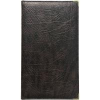 Папка-карта вин съемн.файлы;кожезам.;,L=33,B=19см;коричнев.