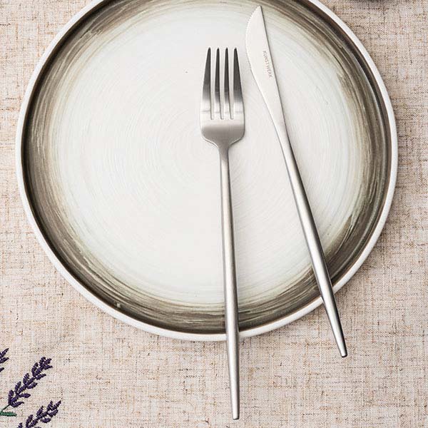 Нож столовый «Стил Сильвер Мэтт»;сталь нерж.;,L=223,B=15мм;серебрист.