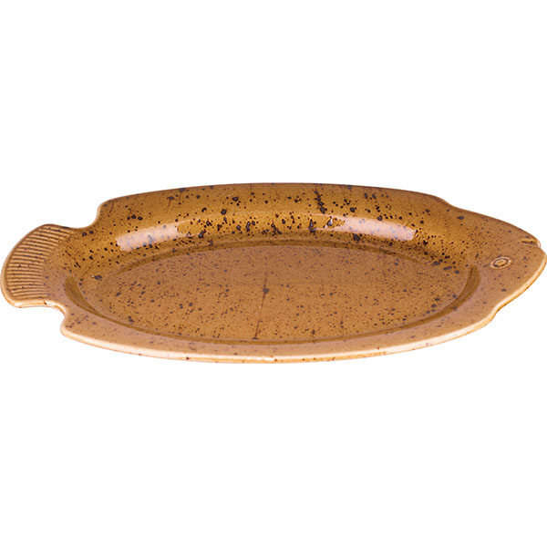 Блюдо «Кантри Стайл» для рыбы овальное;фарфор;,L=37,B=24см;зелен.