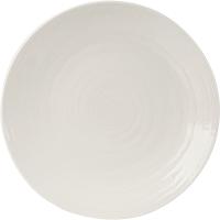 Тарелка «Скейп» мелкая;фарфор;D=21см;белый