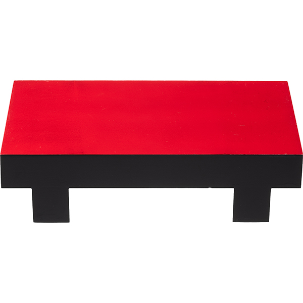 Блюдо для суши;сосна;,H=6,L=24,B=15см;черный,красный