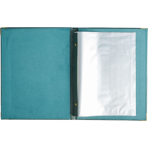 Папка-меню А5;кожезам.;,L=24,B=18,5см;зелен.
