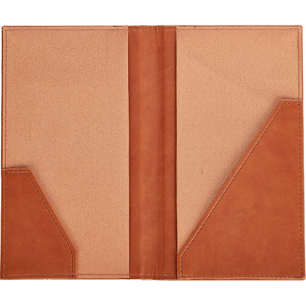 Папка для счетов с тиснением «Город»;кожезам.;,L=22,B=12,5см;св.корич.