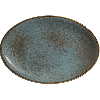 Блюдо «Анфора Алма» овальное;фарфор;,L=34,B=23см;голуб.