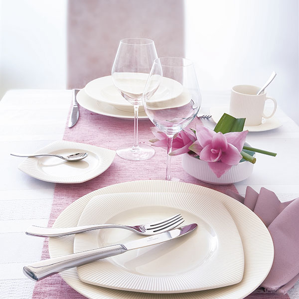 Тарелка «Жансан» квадратная;фарфор;,L=25,5,B=25,5см;белый