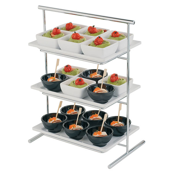 Подставка д/подносов 3-х ярусн.;сталь;,H=44,L=36,5,B=21см;металлич.