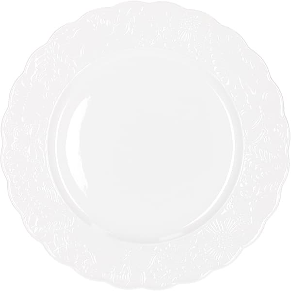 Тарелка «Поэма Лейс» мелкая;фарфор;D=28см;белый