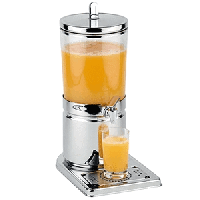 Диспенсер для холодных напитков;сталь,пластик;4л;,H=43,8,L=32,B=20,9см;металлич.,прозр.