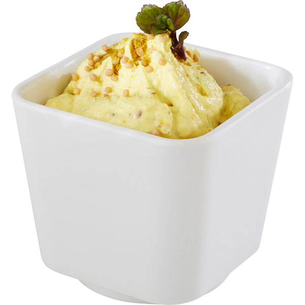 Салатник квадратный;пластик;150мл;,H=60,L=65,B=65мм;белый