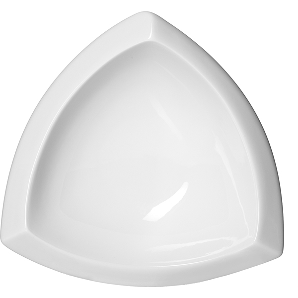 Салатник «Кунстверк» треугольный;фарфор;0,57л;,H=8,L=18,B=18см;белый