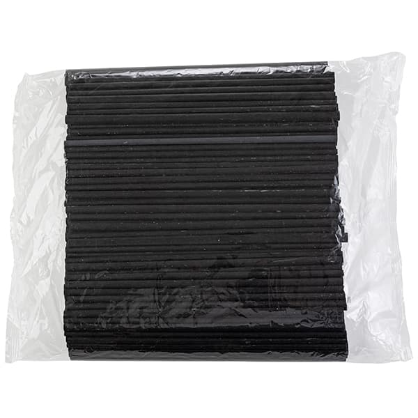 Трубочки «EcoPack»[400шт];кук. крах.;D=6,H=240мм;черный