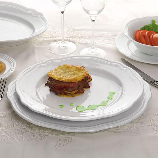 Тарелка «Опера» мелкая;фарфор;D=16см;белый