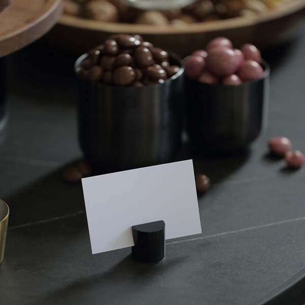 Держатель для карточек;сталь нерж.;D=25,H=25мм;черный