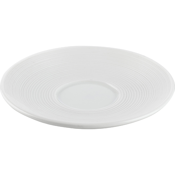 Блюдце «Граффити»;фарфор;D=113/40мм;белый