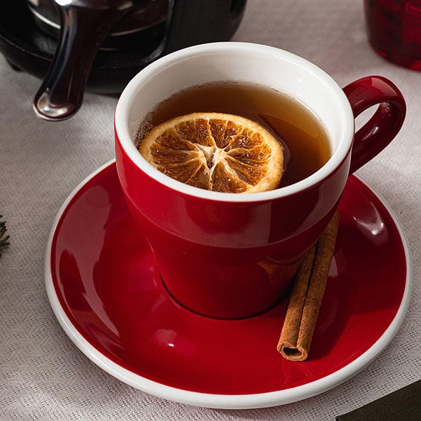 Блюдце «Тулип»;фарфор;D=15см;красный