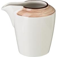 Молочник «Чино»;фарфор;70мл;,H=68,L=74мм;белый,бежев.