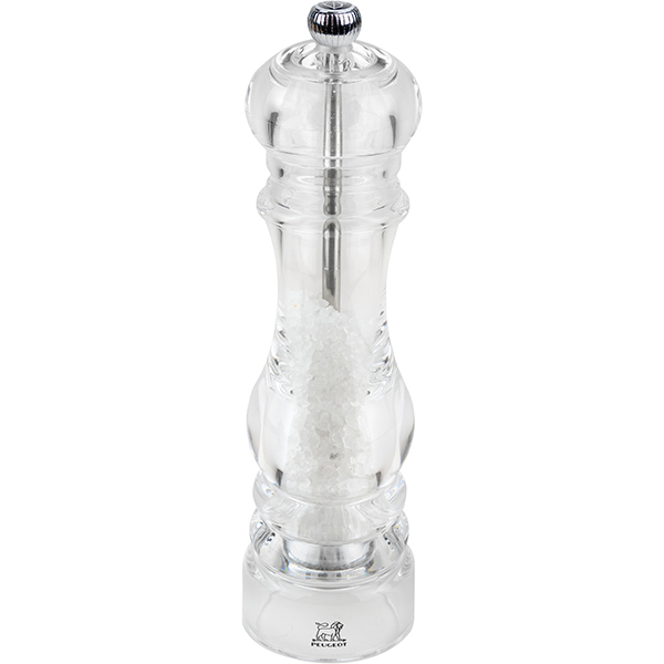 Мельница для соли «Нэнси» металлический механизм;акрил;D=55,H=220мм;прозр.,металлич.