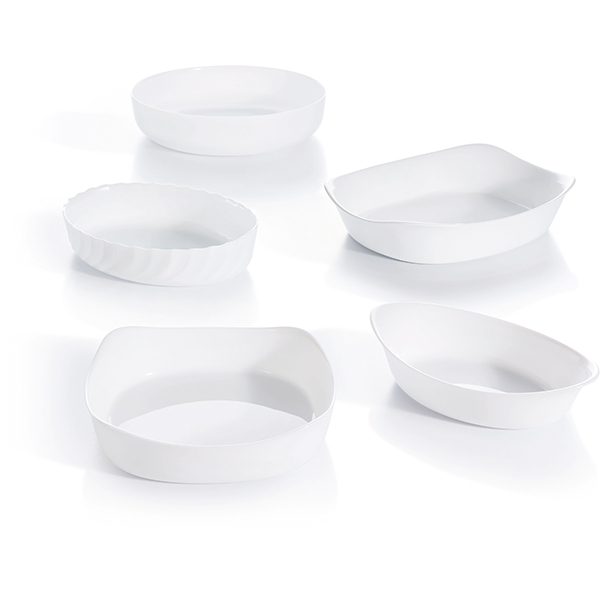 Блюдо квадратное глубокое жаропрочное;стекло;1л;,H=45,L=200,B=200мм;белый