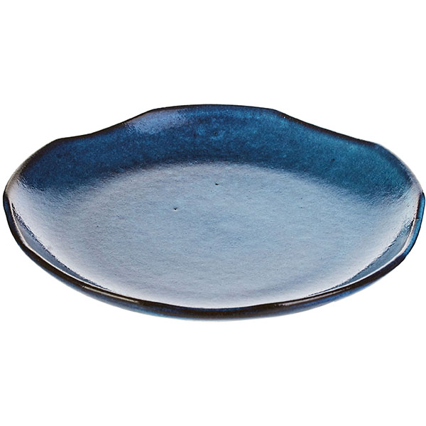 Тарелка;керамика;D=22,H=3см;голуб.