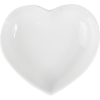 Блюдо для комплимента «Кунстверк» сердце;фарфор;,H=11,L=78,B=65мм;белый