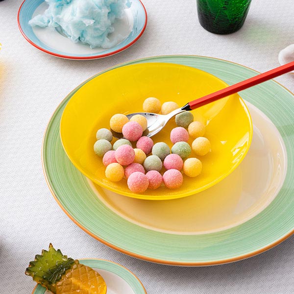 Тарелка глубокая «Арти»;стекло;0,78л;D=20см;желт.