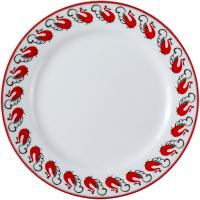 Тарелка «Мезень» Классик Лебеди плоская;фарфор;D=19,H=2см;белый,красный