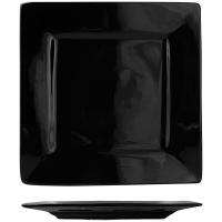 Тарелка «Кунстверк» квадратная;фарфор;,H=15,L=210,B=210мм;черный