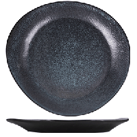 Тарелка «Млечный путь изумрудный»;фарфор;,H=3,L=32,B=29см;изумруд.,черный